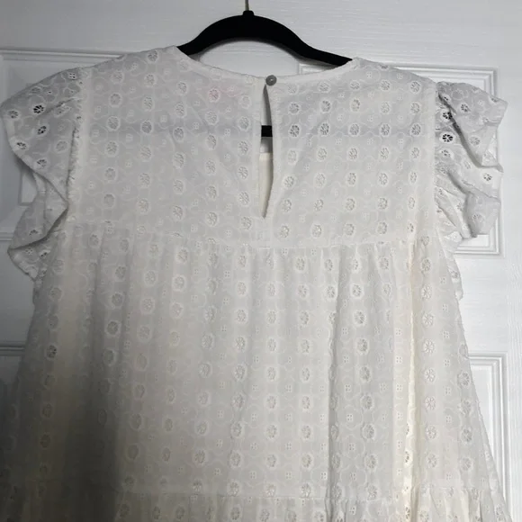 White eyelet pink lily dress - Picture 6 of 7